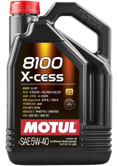 Ulei de motor sintetic MOTUL 8100 X-CESS 5W40 - 5 Litri